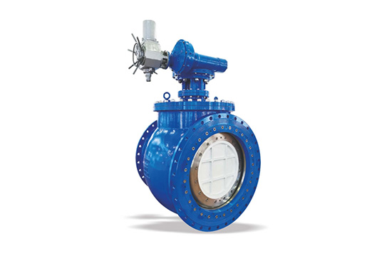 Electric upper mounted eccentric hemispherical valve
